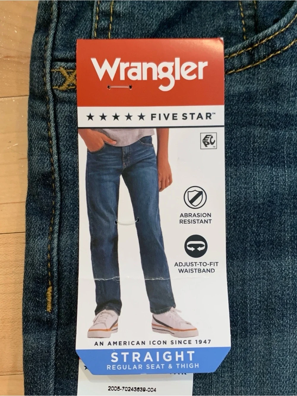 New! Wrangler Youth Boys Jeans – Size 12 Husky – Lot of 2 Classic Straight Pants